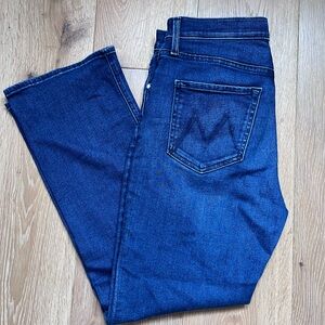 MOTHER Women's Ankle & Cropped Jeans - Dark Blue